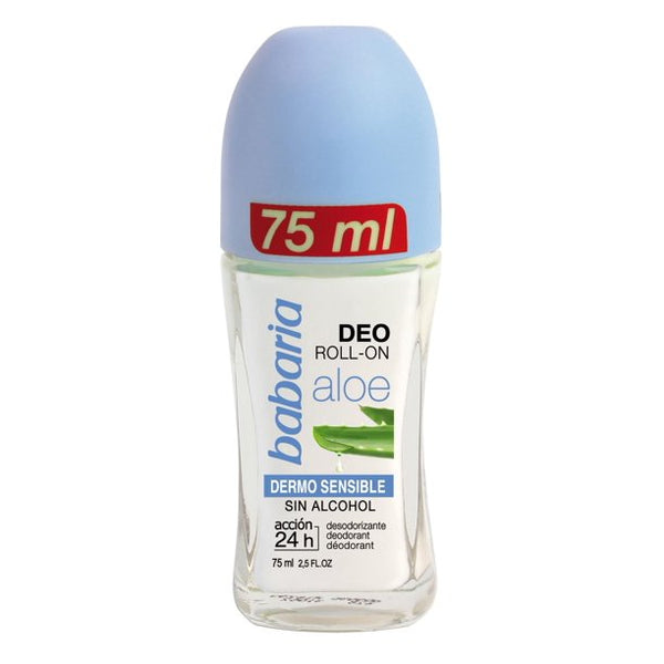Babaria Deodorant Roll-On Aloe Dermo Sensitive 2.5Oz