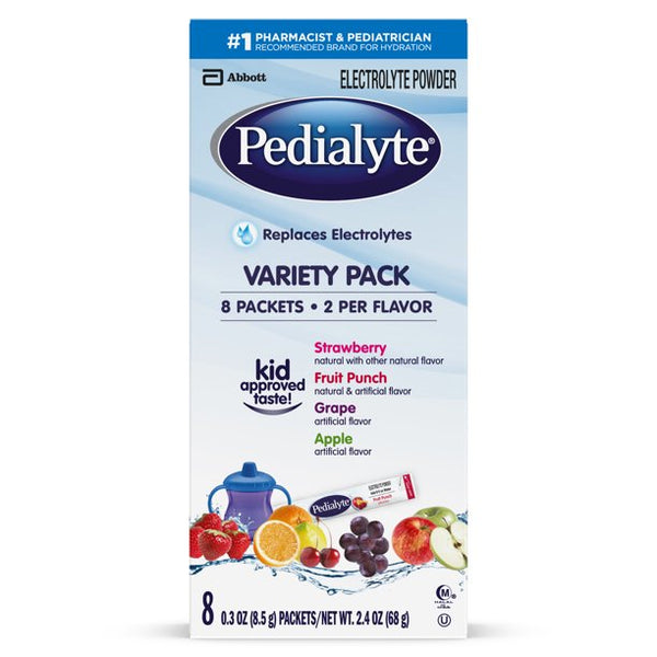 Pedialyte Electrolyte Powder Variety 8 Pack