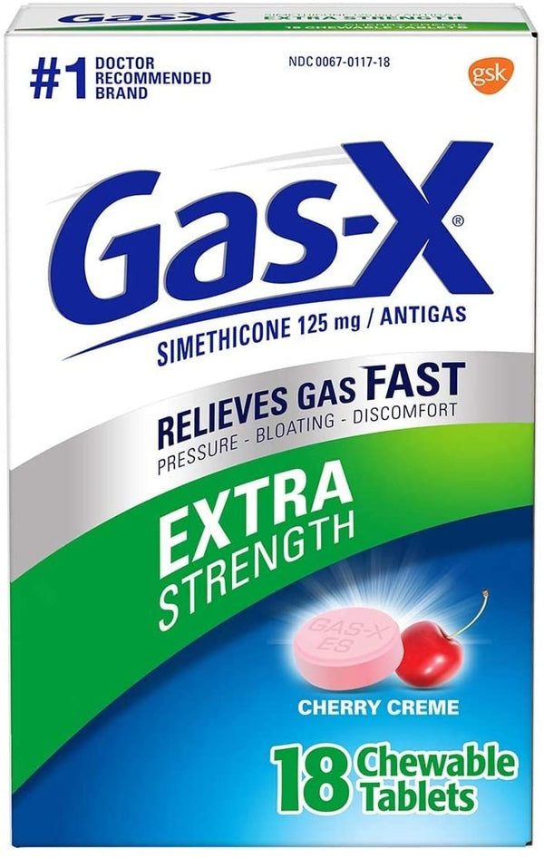 Gas-X Chewables Extra Strength Cherry Creme 18 Tablets