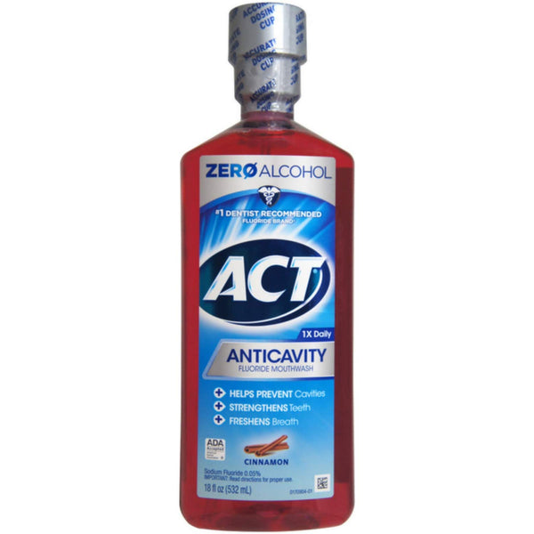 ACT Anticavity Fluoride Rinse. Cinnamon. 18 Oz