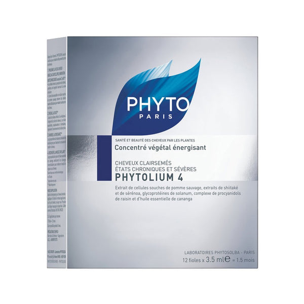 PHYTO PHYTOLIUM 4 Thinning Hair Treatment, 0.118 fl.oz per vial, 12 vials = 1.5 month