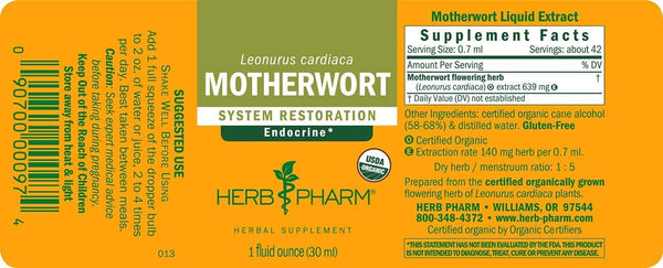 Hierbas pharm motherwort 1oz