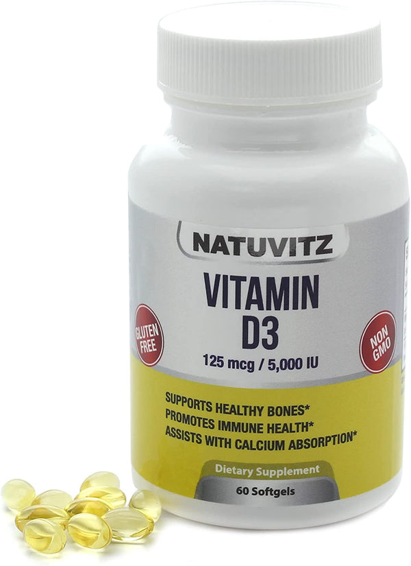 Natuvitz Vitamin D3 5000Iu Softgels