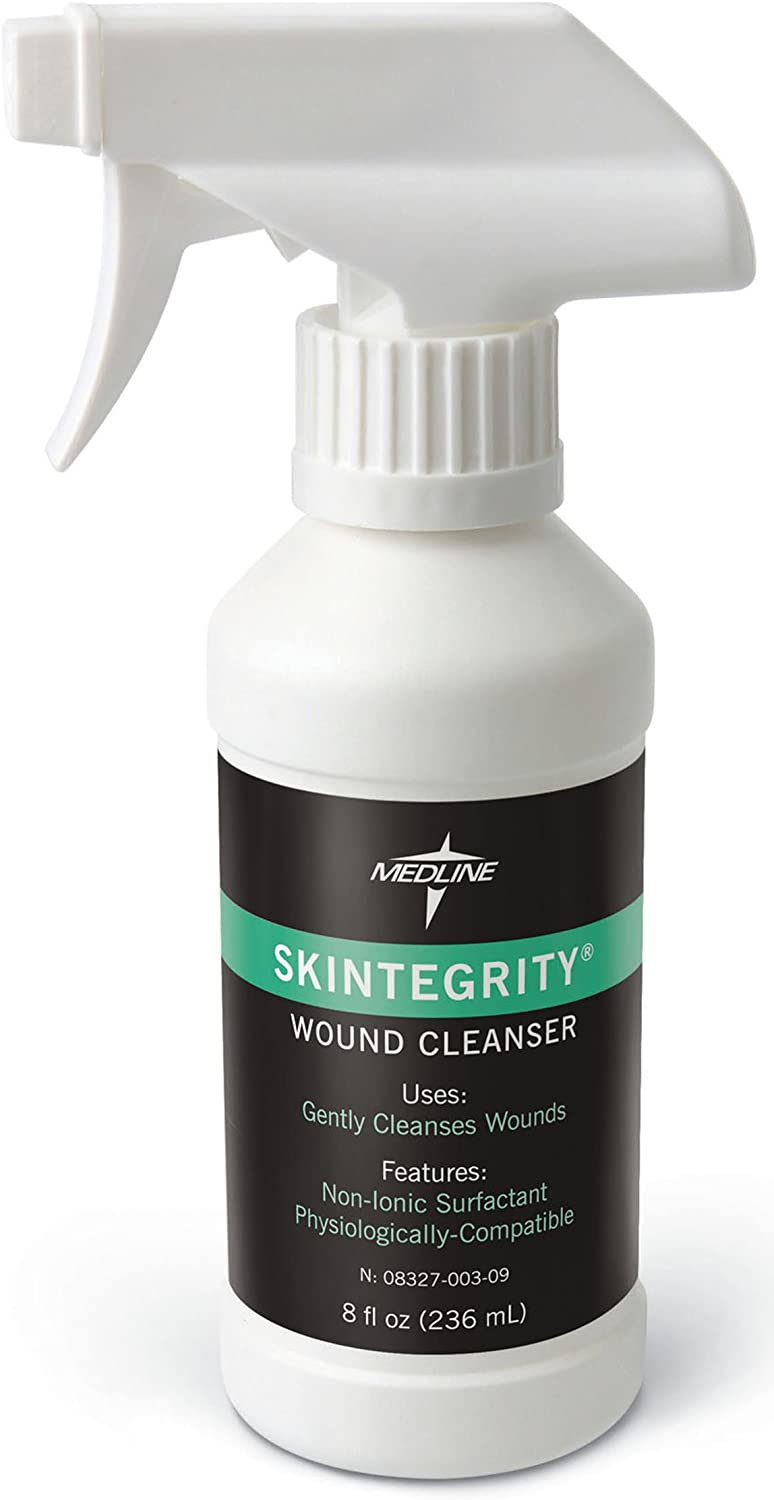 Medline Skintegrity Wound Cleanser, 8 ounce Spray Bottle