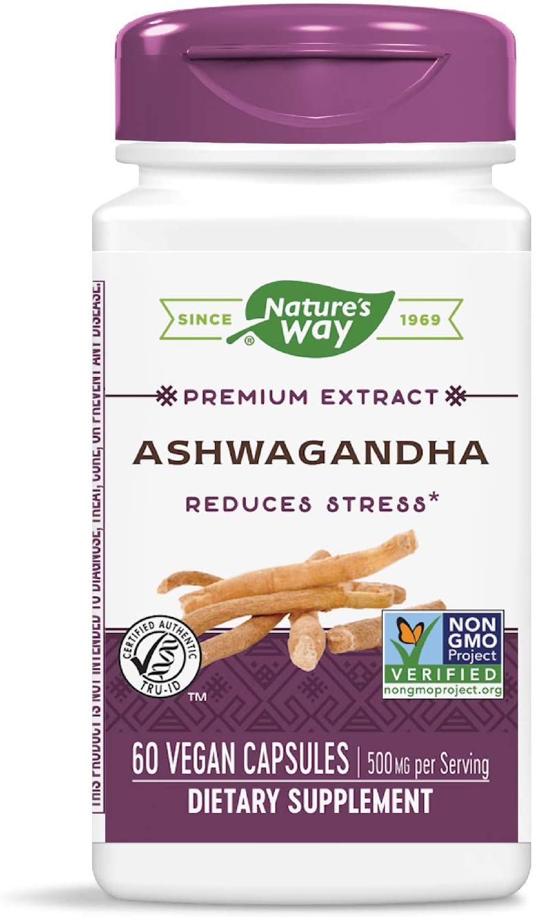 Nature's Way Ashwagandha 500 mg 60 Vegetable Capsules