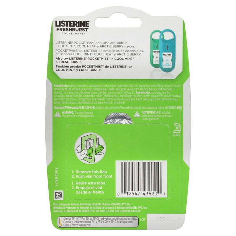 Listerine Pocketpaks Breath Strips Fresh Burst