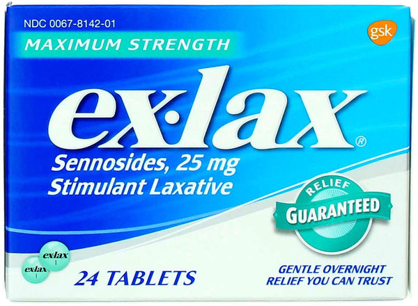 Ex-Lax Max Relief Pills Size 24s Maximum Strength Laxative