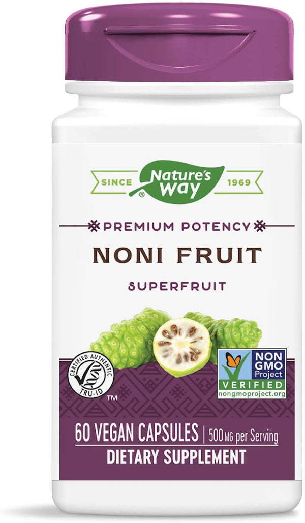 Nature's Way Noni Fruit 500 mg Vegan Capsules
