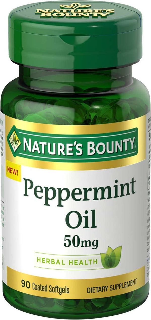 Nature's Bounty Peppermint Oil 50 mg Softgels