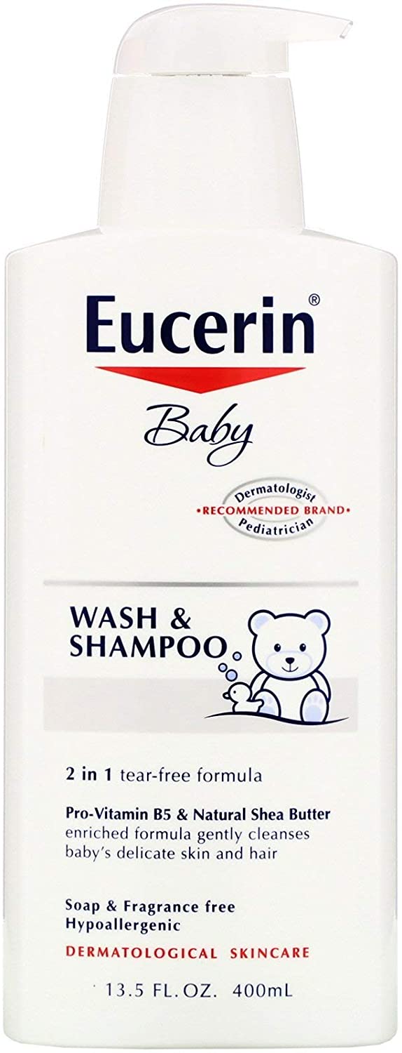 Eucerin Baby Wash & Shampoo. 13.5 FL OZ