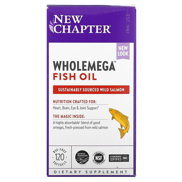 New Chapter Wholemega 1000 mg 120 Softgels