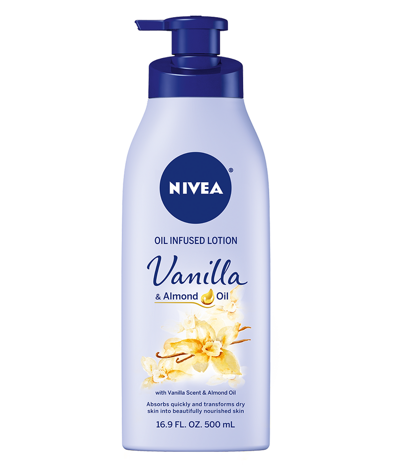 Nivea vainilla y almendras en la loción infundida