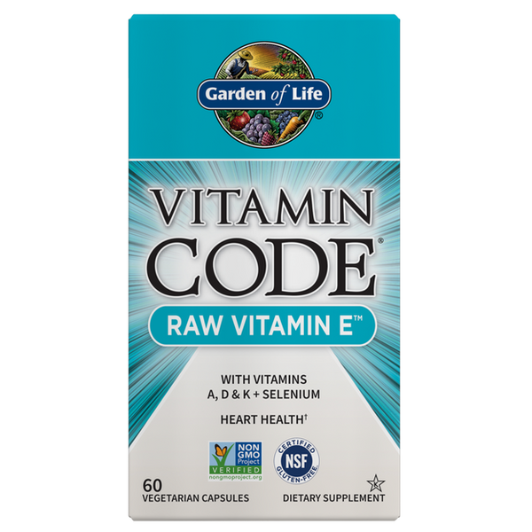 Garden of Life Vitamin Code Raw Vitamin E 60 Capsules