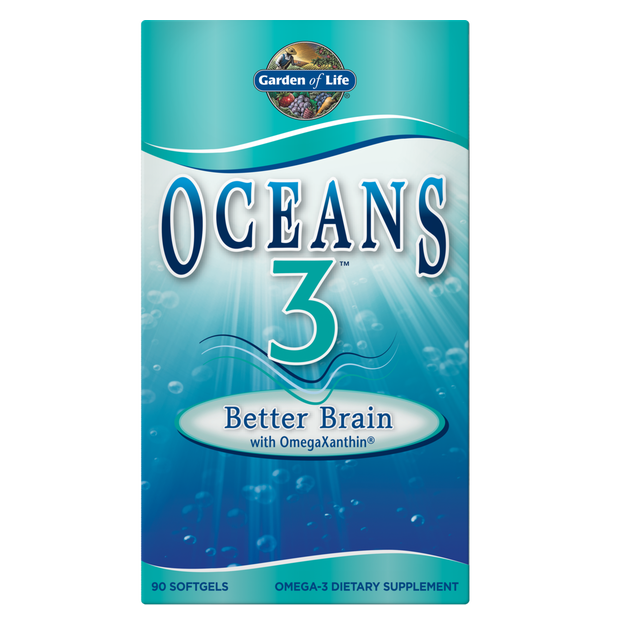 Garden Of Life Oceans 3 Better Brain Omega-3 with OmegaXanthin Softgels