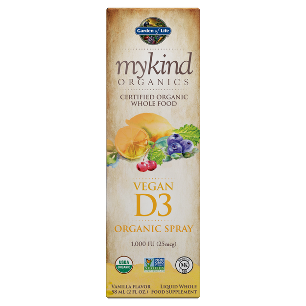 Garden of Life Mykind D3 Organic Spray 1,000 IU Vanilla