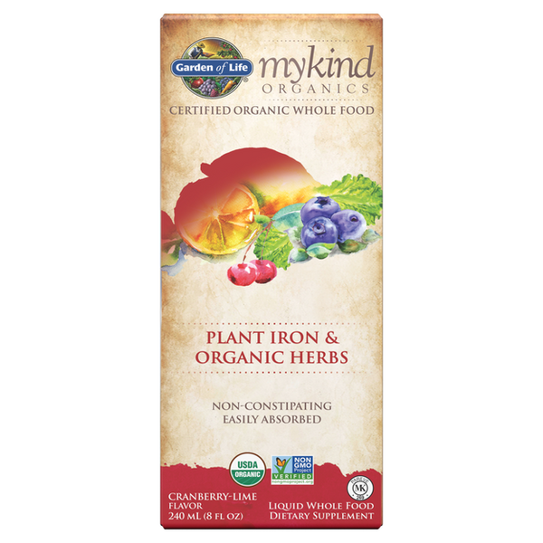 Garden of Life Mykind Plant Iron & Organic Herbs Cranberry Lime