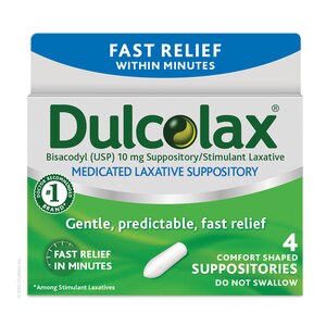 Dulcolax Laxative Suppositories, 4 Ct