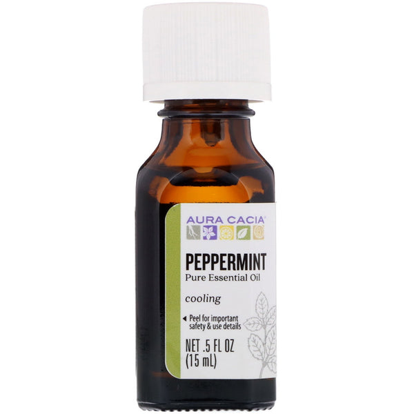 Aura Cacia Essential Peppermint 0.5 Ounce