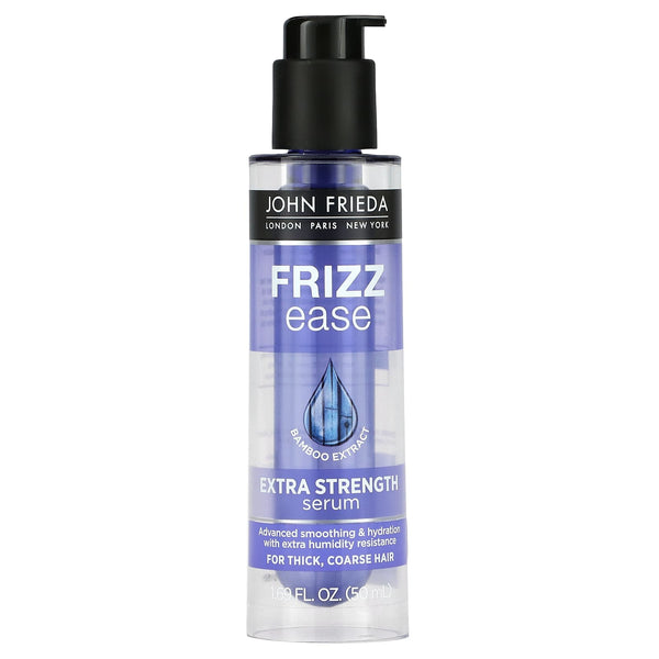 John Frieda Frizz Ease Extra Strength Serum with Bamboo Extract Nourishing Treatment for Thick Coarse Hair 1.69 fl oz