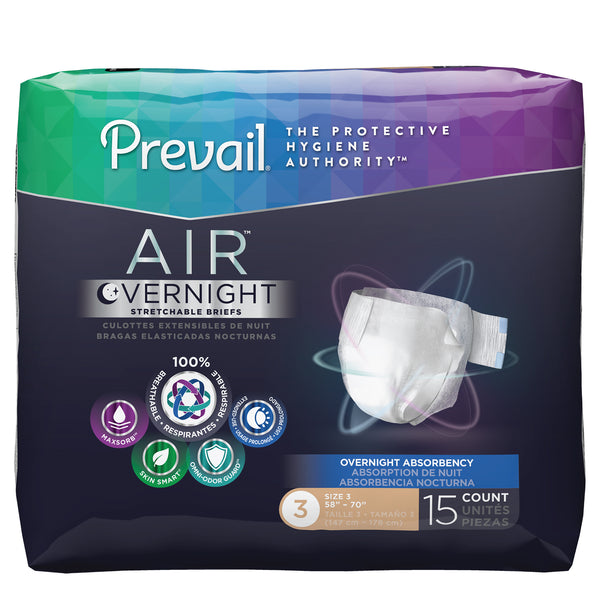 Prevail Air Overnight Protective Underwear Size 3