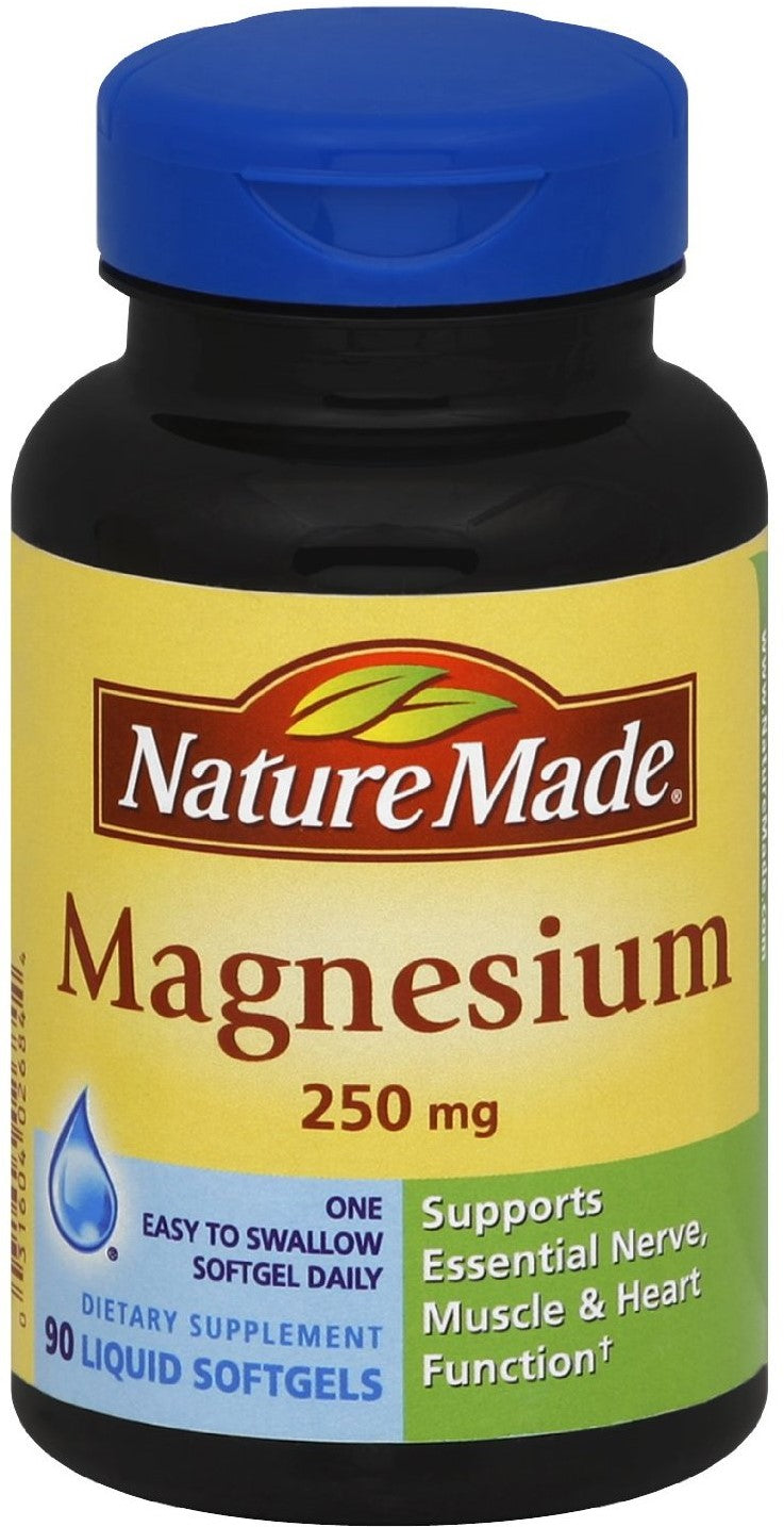 Nature Made Magnesium 250 mg Liquid Softgels 90 ea