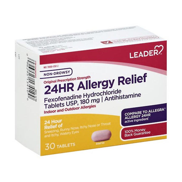 Leader Allergy Relief 24hr 180 mg Tablets