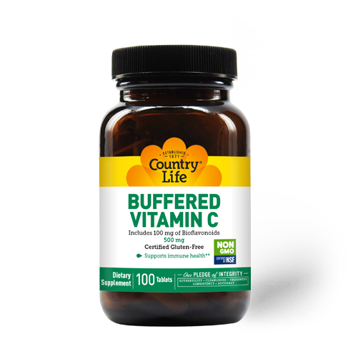 Country Life Buffered Vitamin C with Bioflavonoids 500mg Tablets