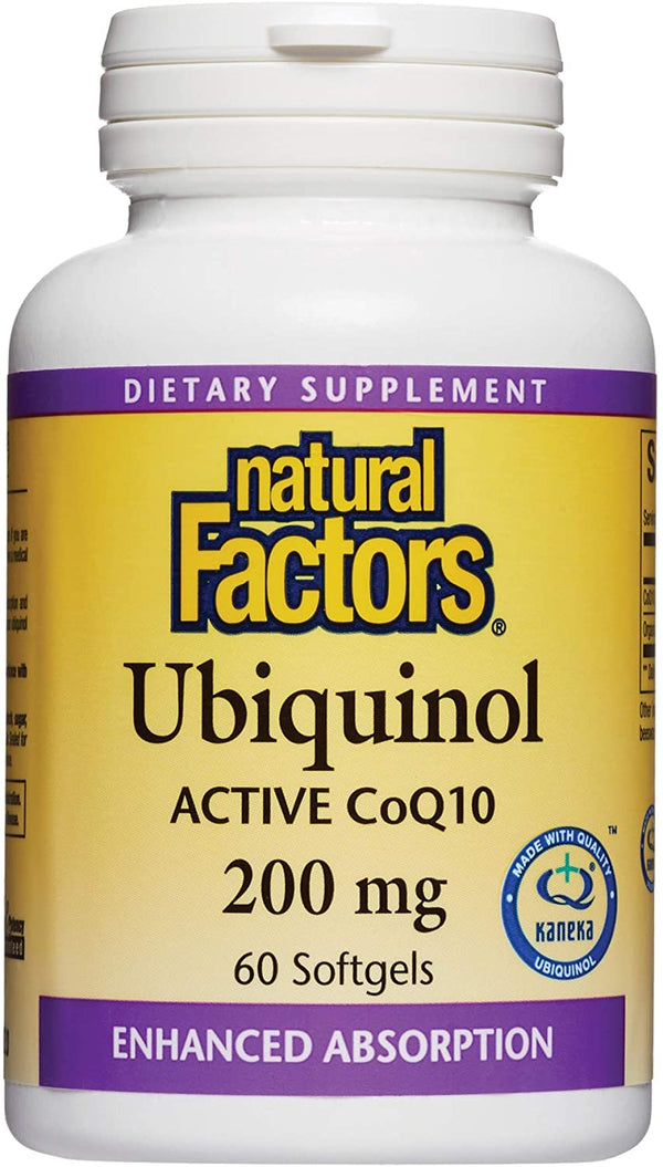 Natural Factors Ubiquinol CoQ10 60 Softgels 2-Packs