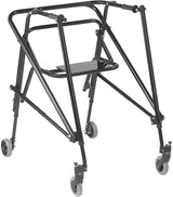 Drive Medical Nimbo 2G Lightweight Posterior Walker with Seat, Extra Large, Emperor Black