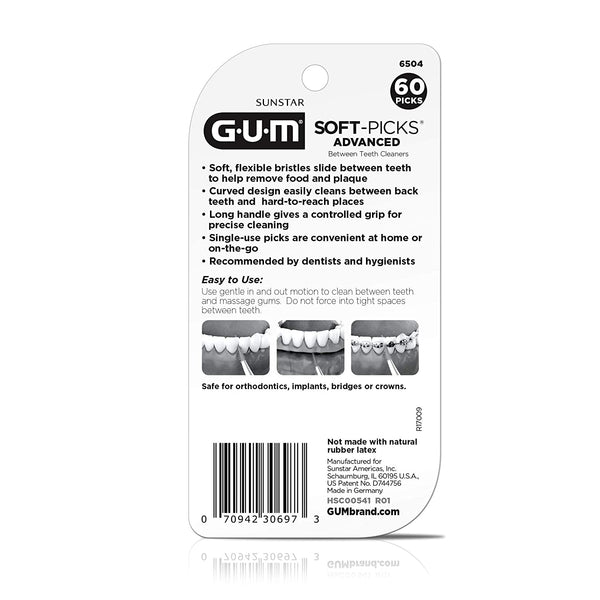 GUM Soft-Picks Advanced Dental Picks. 60 Count