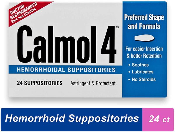 Calmol 4 Hemorrhoidal Suppositories, 24 Count