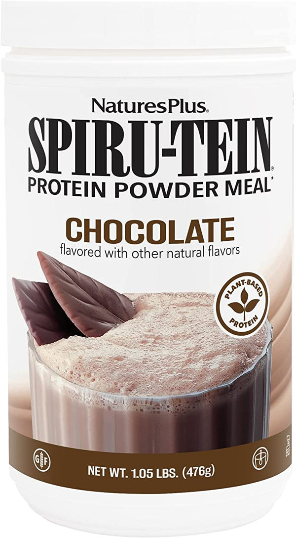 Nature's Plus Spiru-Tein Chocolate Plant-Based Protein Powder 1.05Lb