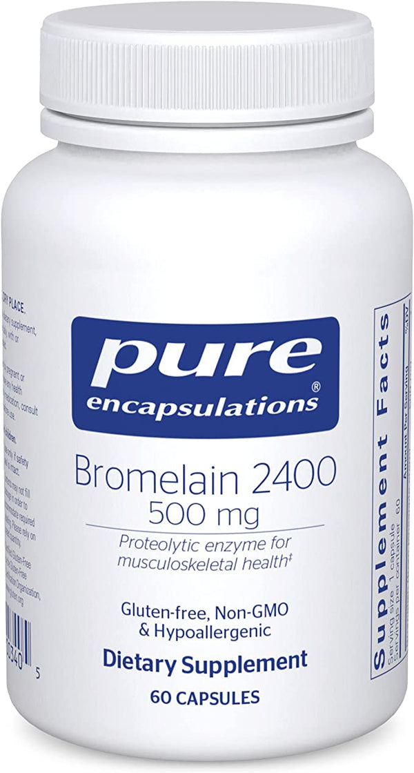 Pure Encapsulations Bromelain 2400 500Mg 60 Capsules