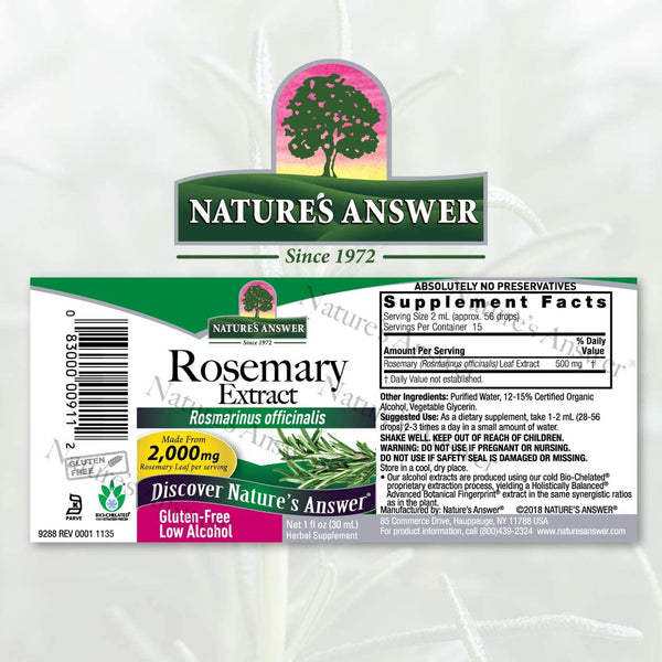 NATURES ANSWER ROSEMARY EXTRACT 1 Oz