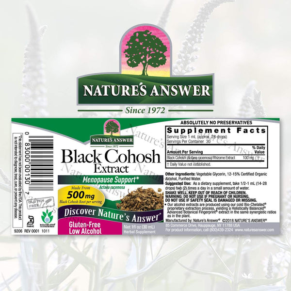 NATURES ANSWER BLACK COHOSH EXTRACT 1Oz
