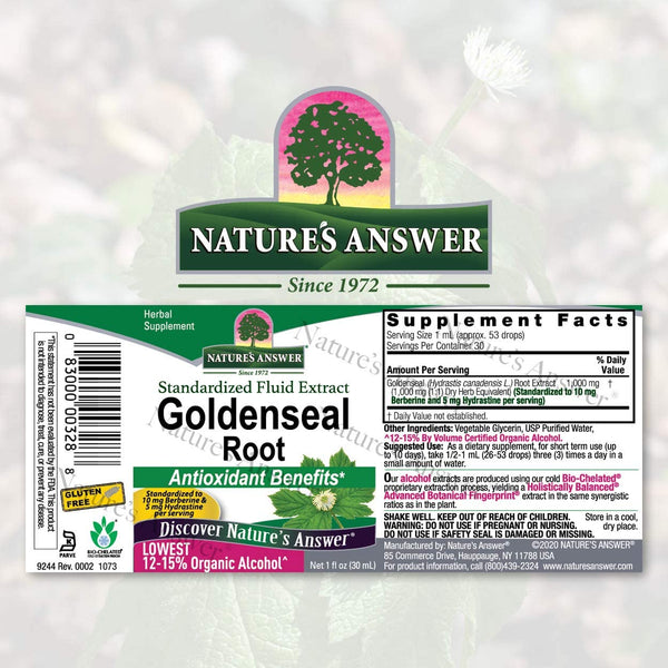 NATURES ANSWER GOLDENSEAL ROOT 1 Oz