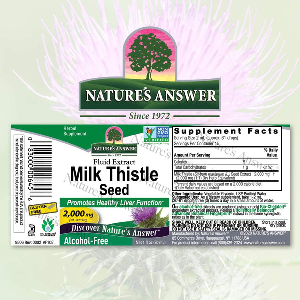 NATURES ANSWER MILK THISTLE  SEED 1 Oz