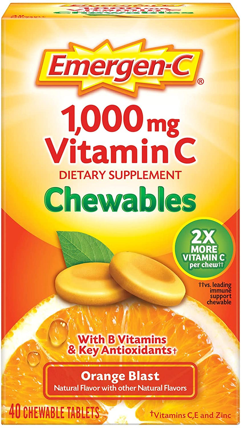 Emergen-C 1000mg Vitamin C Chewables Orange Blast