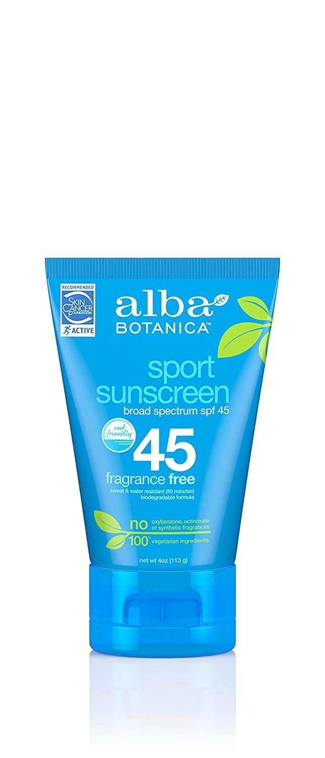 Alba Botanica Fragrance Free Sport SPF 45 Mineral Sunscreen