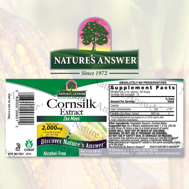 Naturación Respuesta Extracto de Cornsilk 1oz