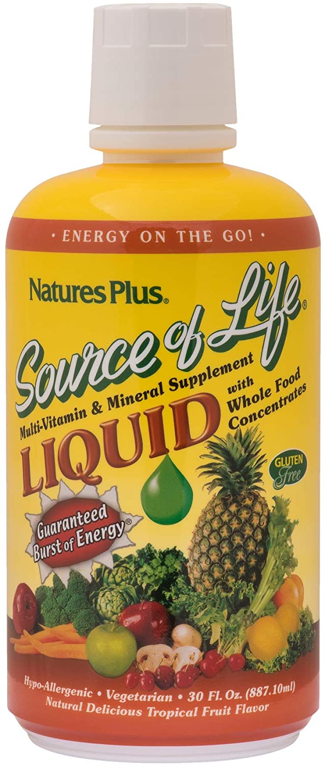 Nature's Plus Source of Life Red Liquid Multi Vitamin Tropical Fruits