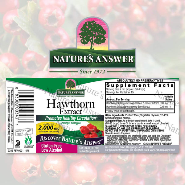 NATURES ANSWER HAWTHORN EXTRACT 1 OZ