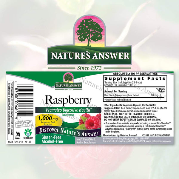 NATURES ANSWER RASPBERRY EXTRACT 1 Oz