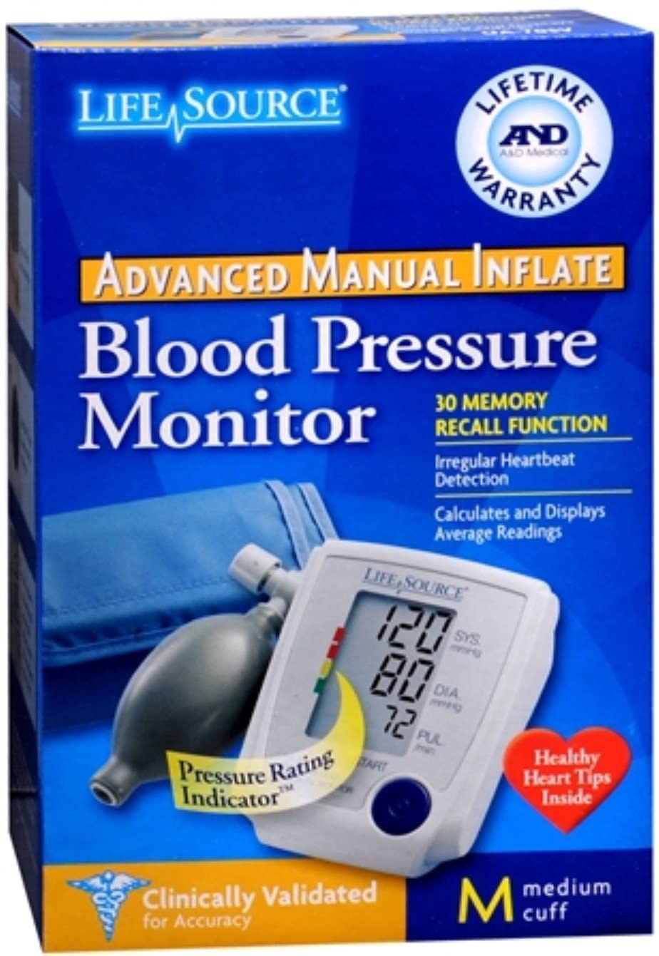 Lifesource Store LifeSource Blood Pressure Monitor Advanced Manual Inflate Medium ...