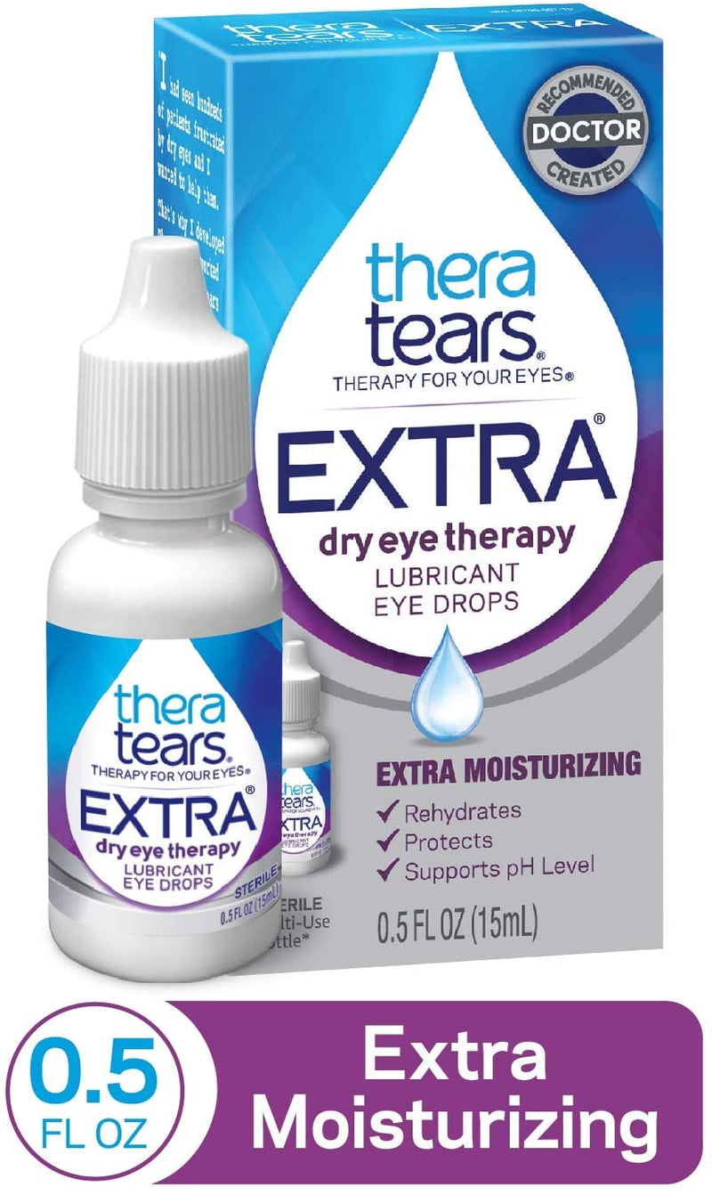 TheraTears Eye Drops for Dry Eyes, Dry Eye Therapy Lubricant Eyedrops