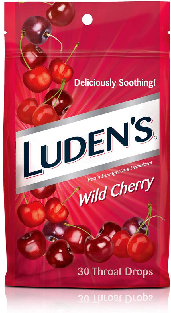 Luden's Wild Cherry Throat Drops Deliciously Soothing 30 Drops