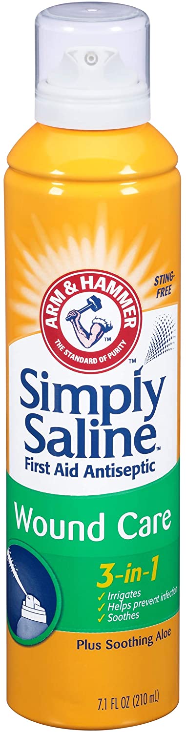 Simply Saline Arm & Hammer First Aid Antiseptic 3-in-1 Wound Care, 7.4 Oz