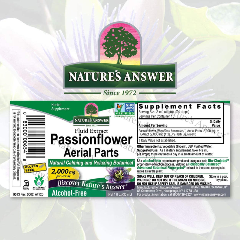 NATURES ANSWER PASSION FLOWER AERIAL PARTS 1Oz