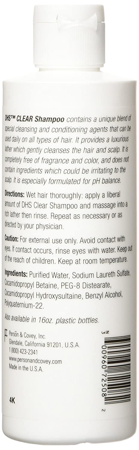 DHS Clear Shampoo Fragrance Free 8 oz