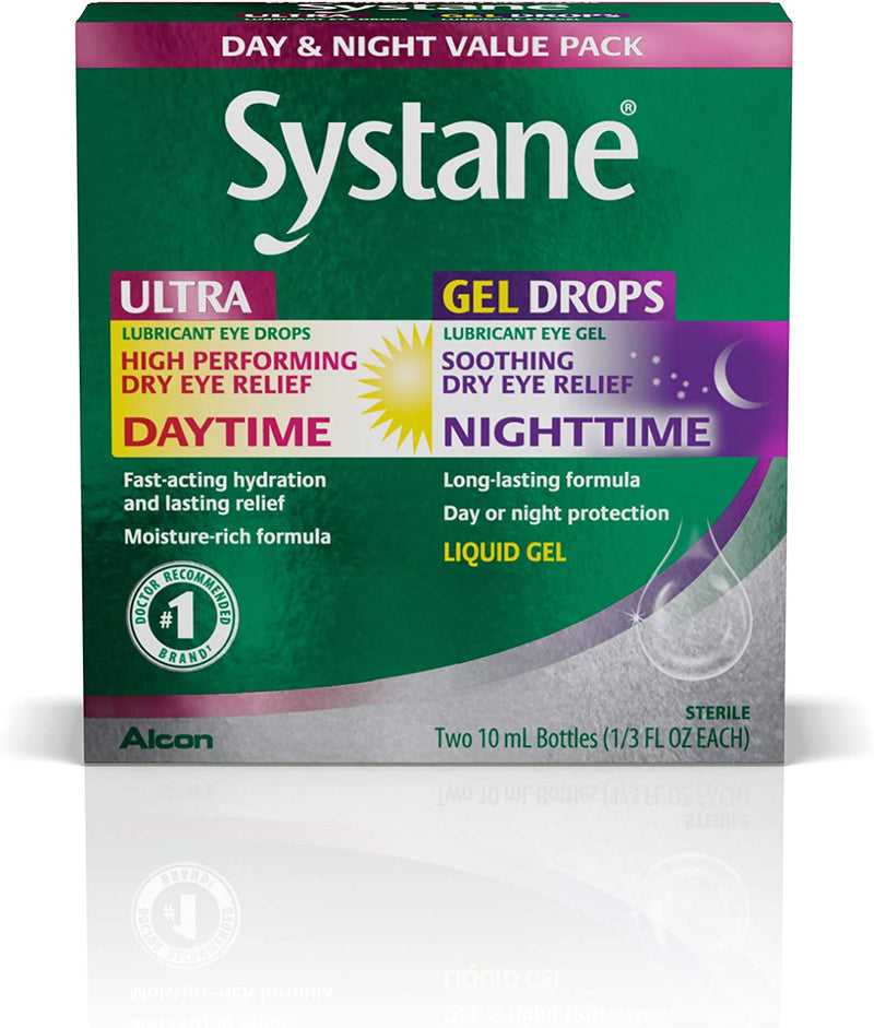 Systane Lubricant Eye and Gel Drops.